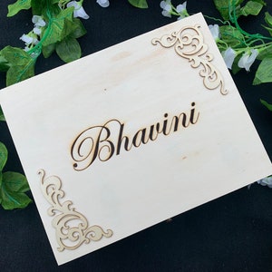 Engraved Name Box - Personalised Wooden Box - Keepsake Memory Box - Birthday Gift - Bride Wedding Gift - Bridal Shower - Diwali - Christmas