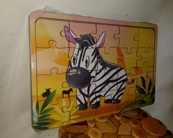 Rompecabezas de cebra de madera para niños de 3 a 5 años. Ucrania. Rompecabezas educativo para niños. Regalo ecológico + regalo de Ucrania.