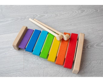 Xylophone jouet en bois pour enfants. Produit écologique. Ukraine. Jeu éducatif pour bébé. Un cadeau pour un enfant + un cadeau d'Ukraine