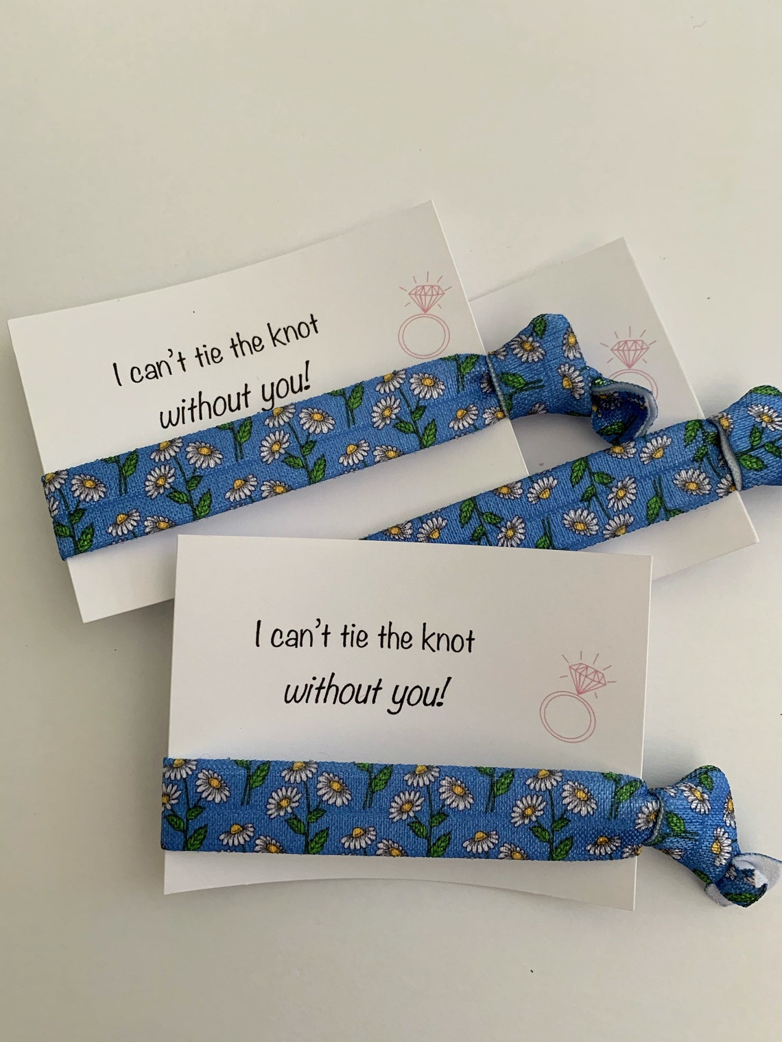 I Cant Tie the Knot Without You Bridal Party Hair Ties - Etsy