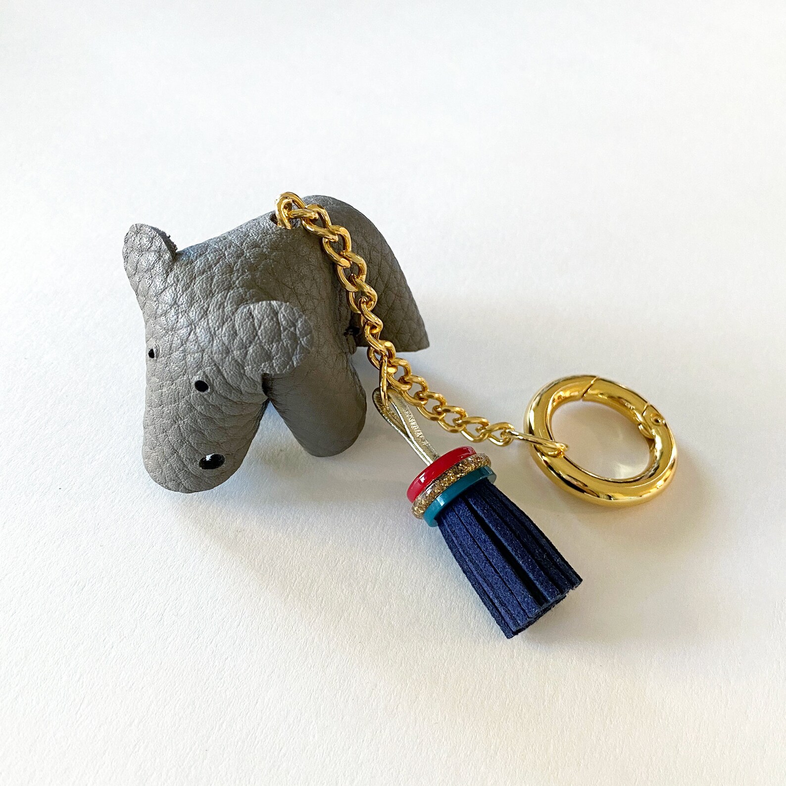Glitter Swivel Hippo Charm