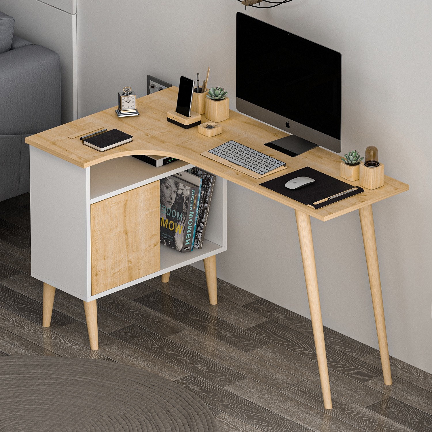 WoodX Lowya Desk Home / Office Desk Study Desk 120 cm Etsy