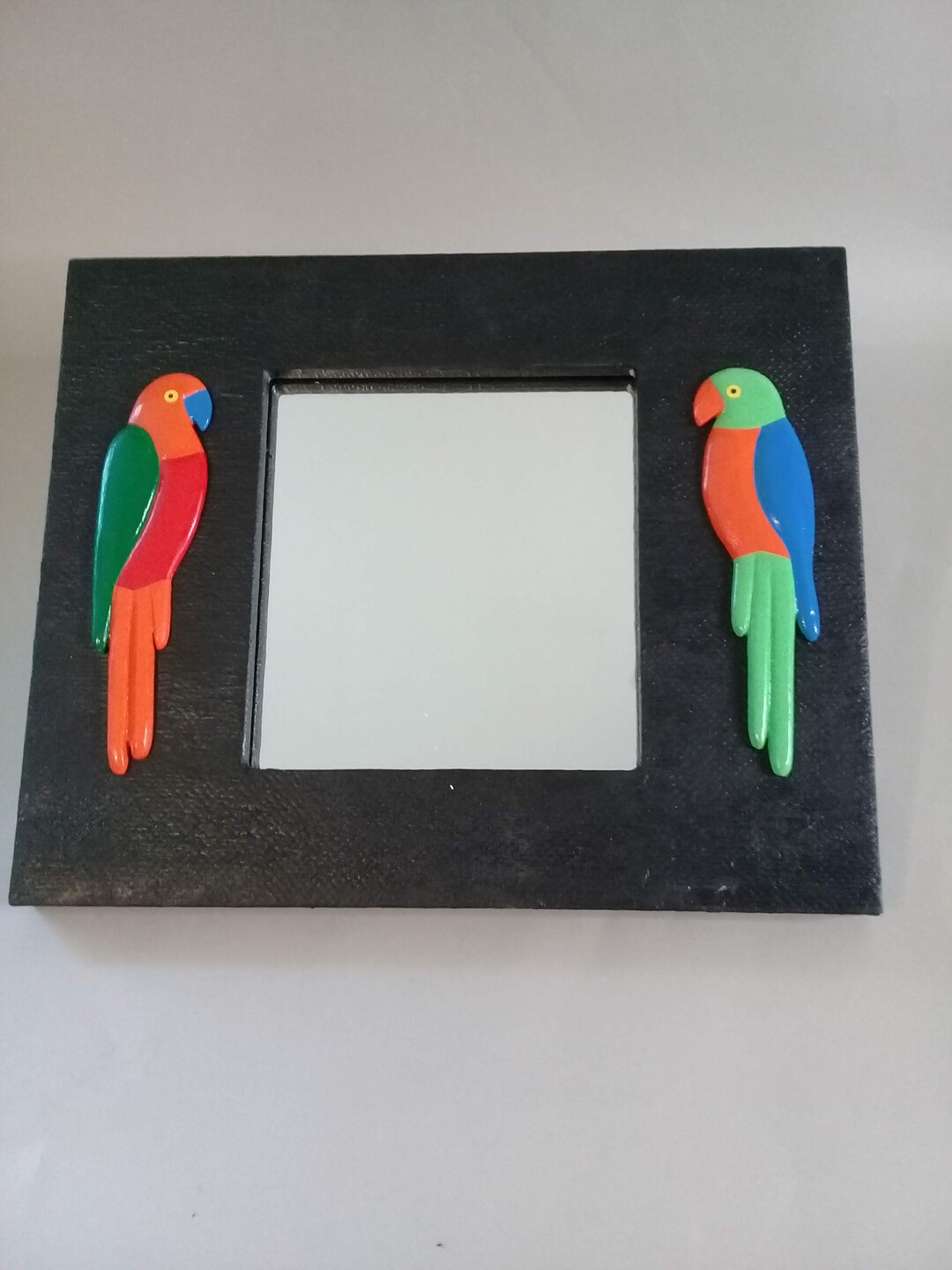 Mirrors/parrots/wooden Mirror Cardboard and Cartapesta. With Etsy