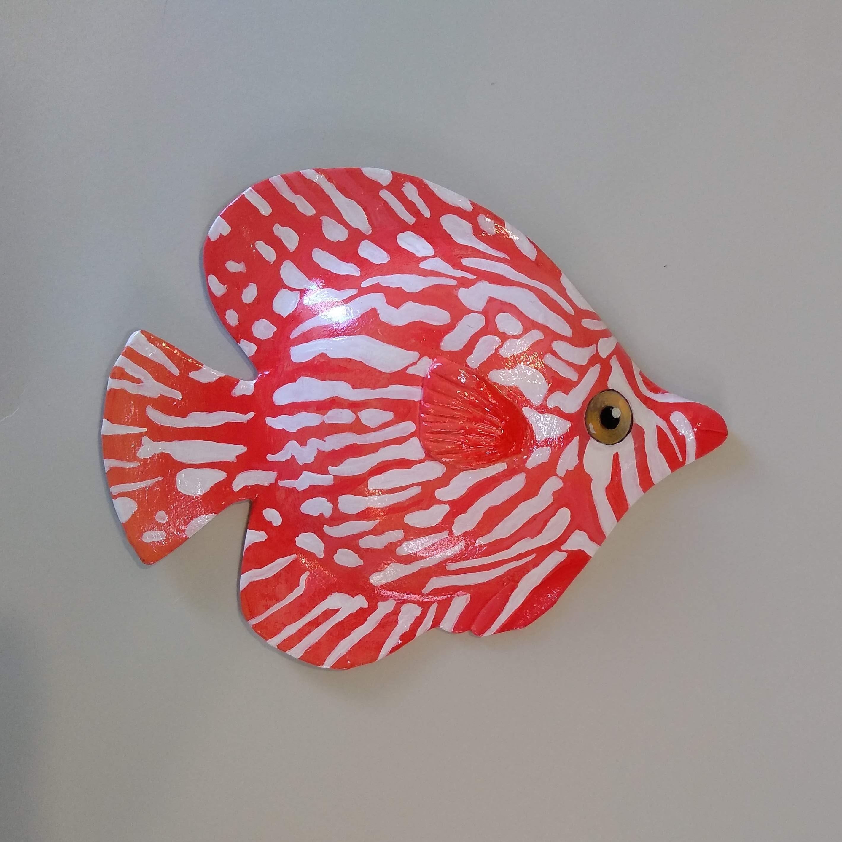 Fish/four Tropical Fish Wall/paper Mache/paper Mache Fish Etsy