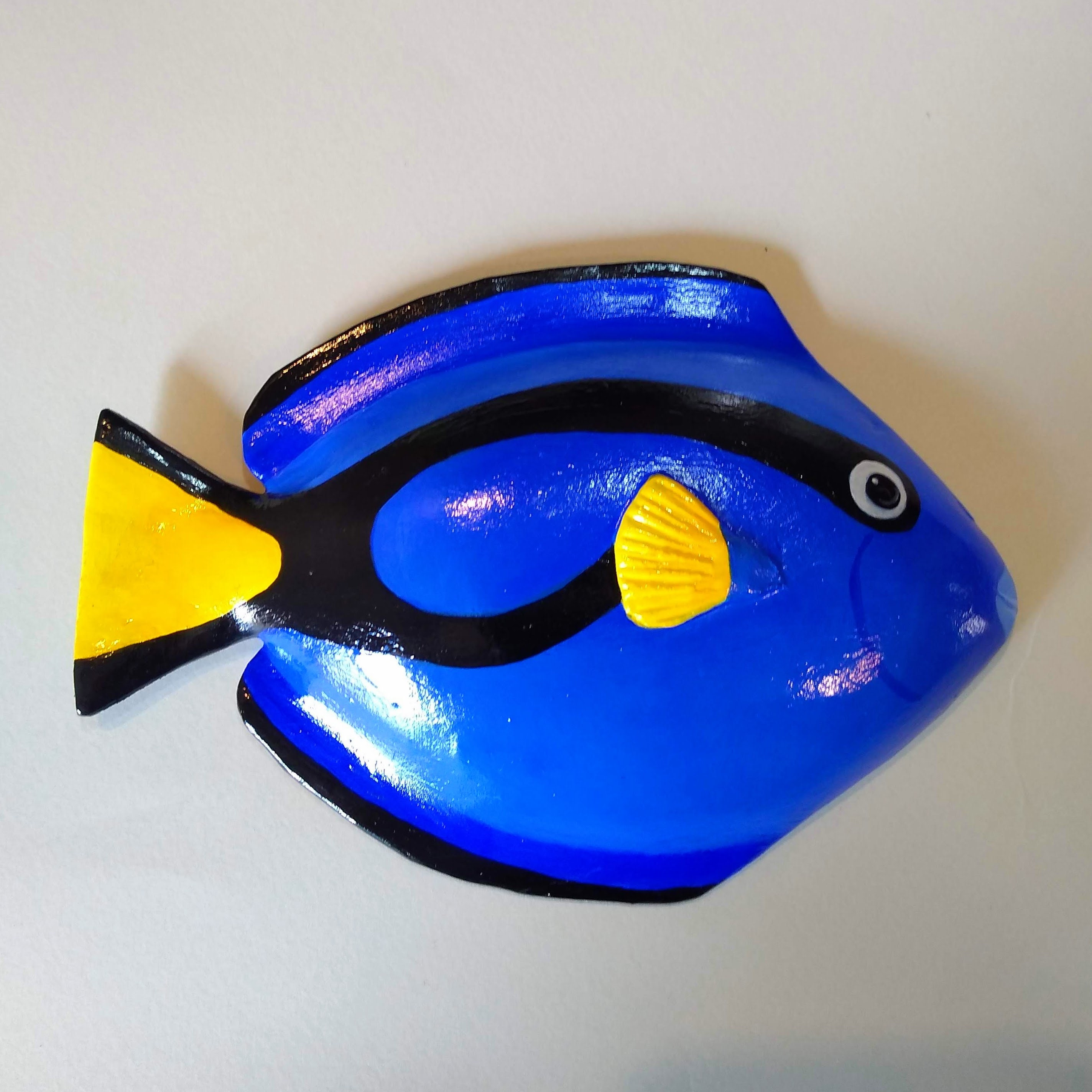 Fish/four Tropical Fish Wall/paper Mache/paper Mache Fish Etsy