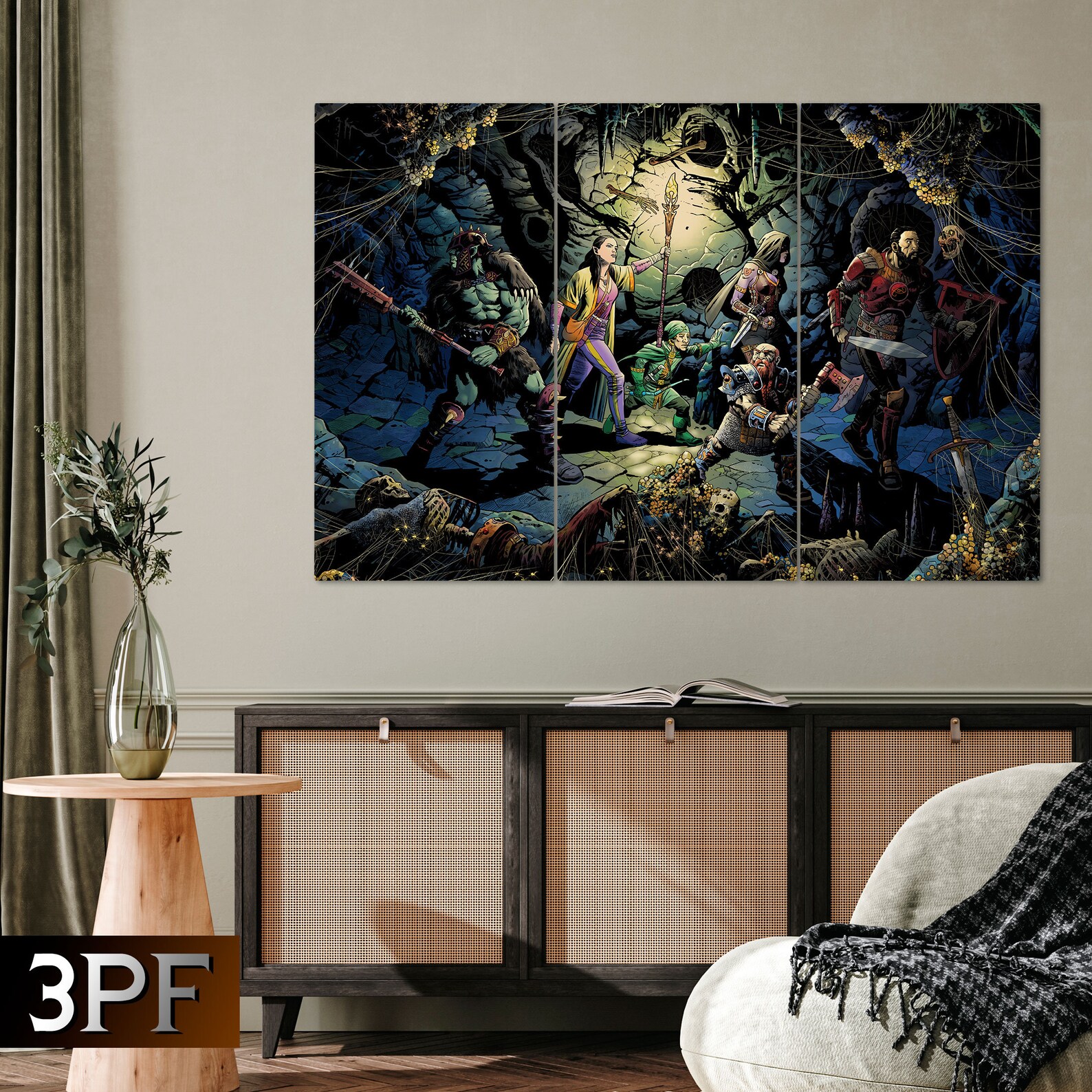 Dungeons and Dragons Dnd Wall Decor Warriors Canvas - Etsy