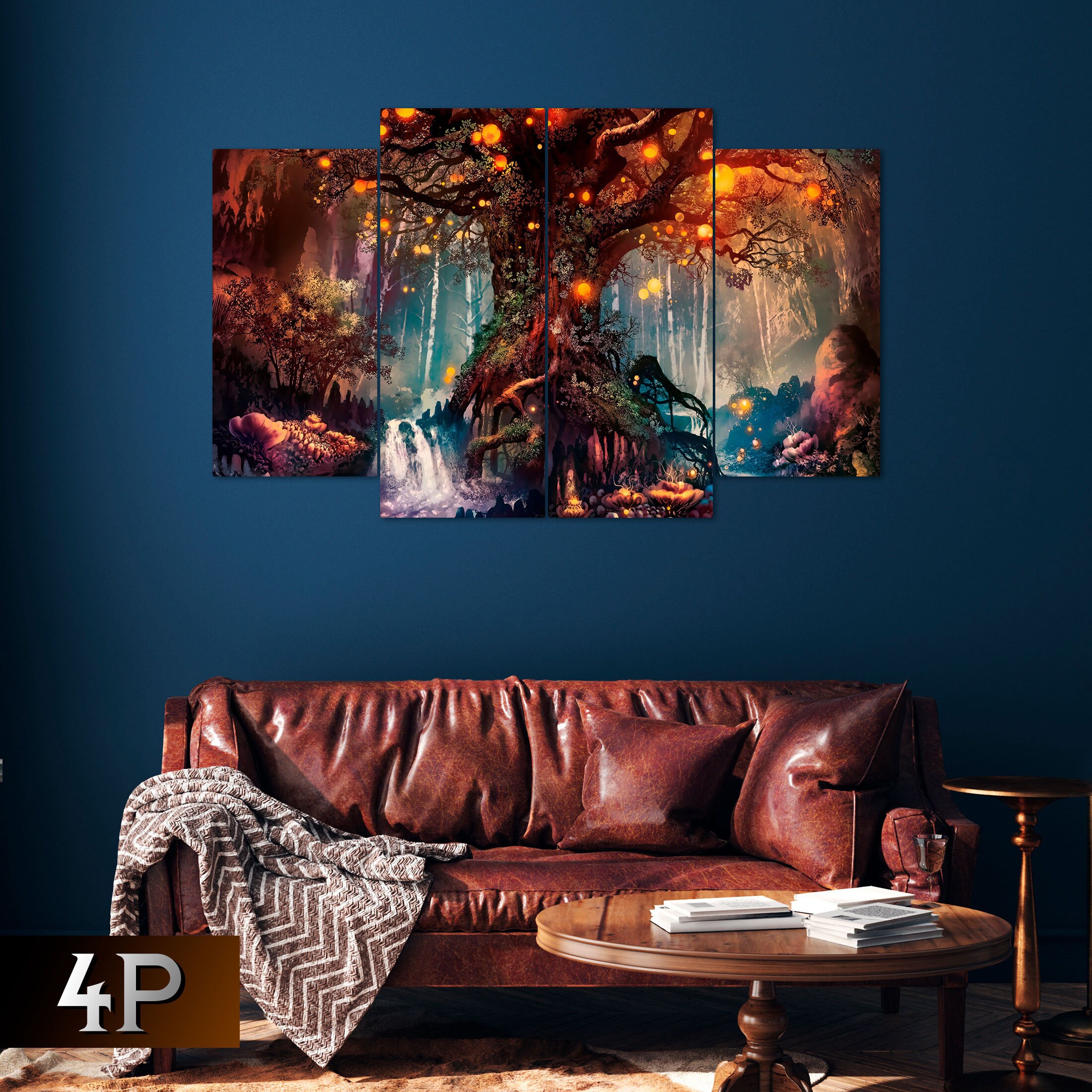 Fantasy Forest wall art Nature wall decor Magic Tree wall Etsy