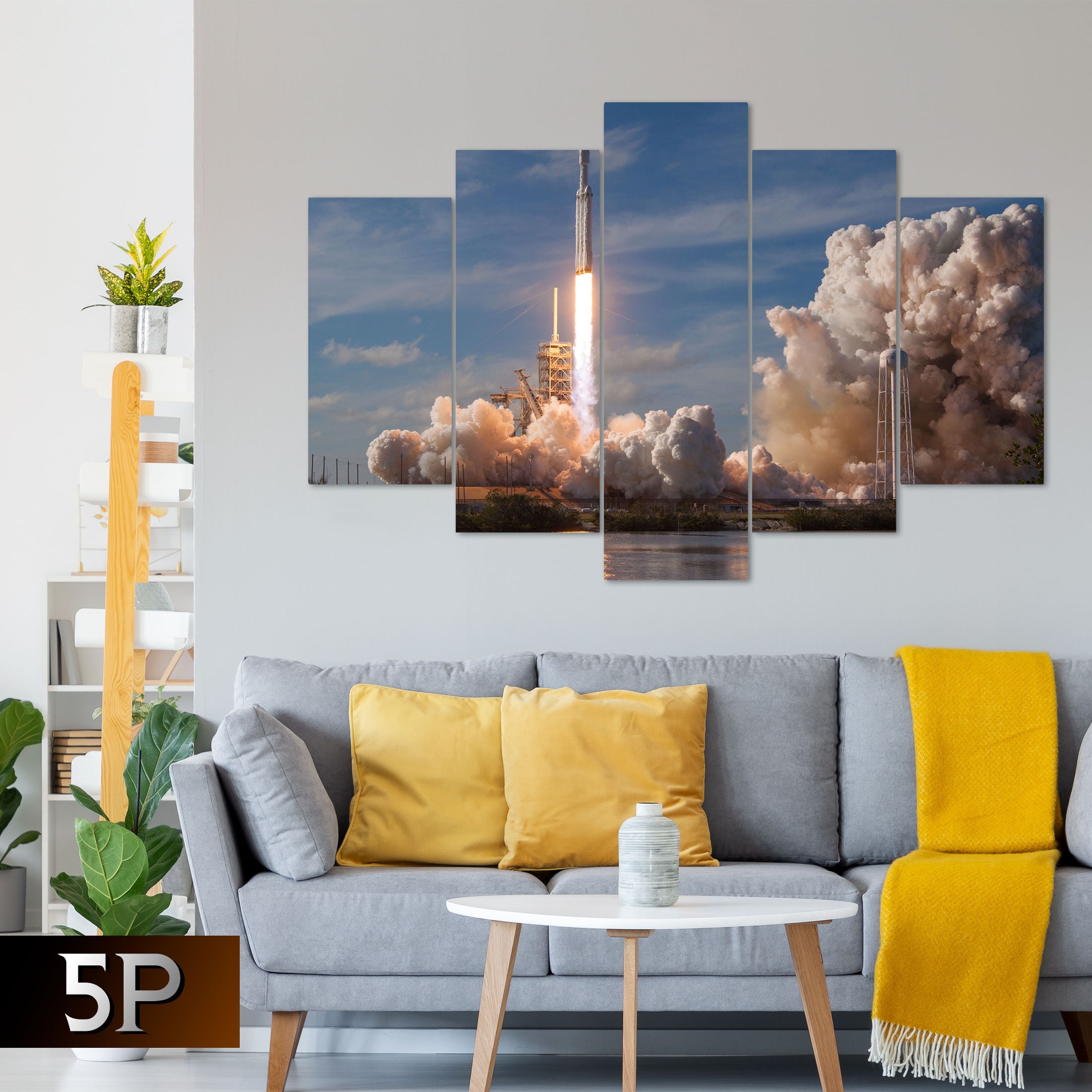 Space Rocket Canvas Extra Large Canvas Wall Art Spacex Wall Etsy