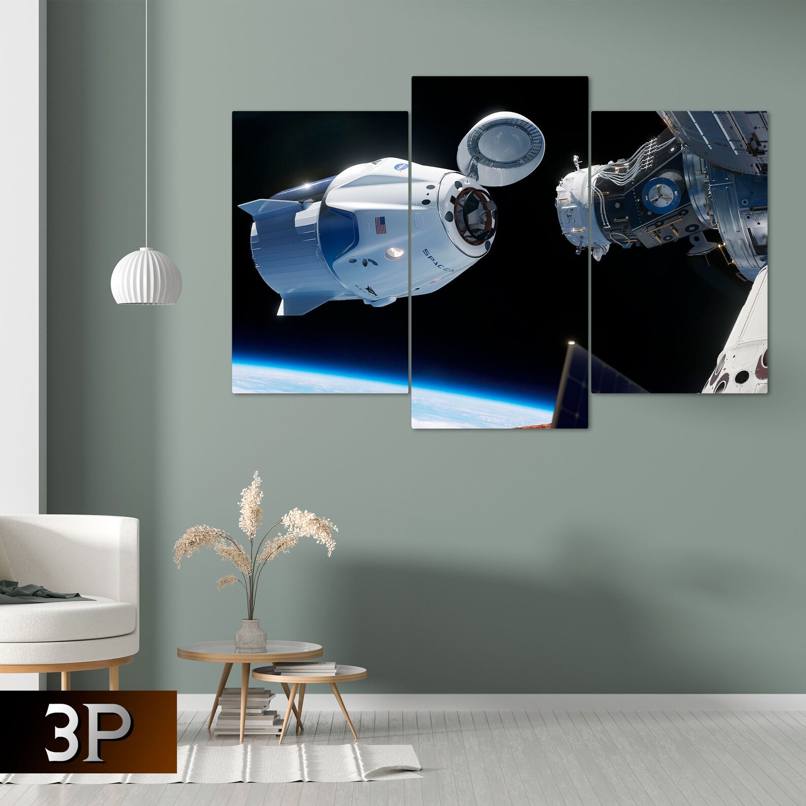 SpaceX canvas Space rocket Crew Dragon print Elon Musk Etsy