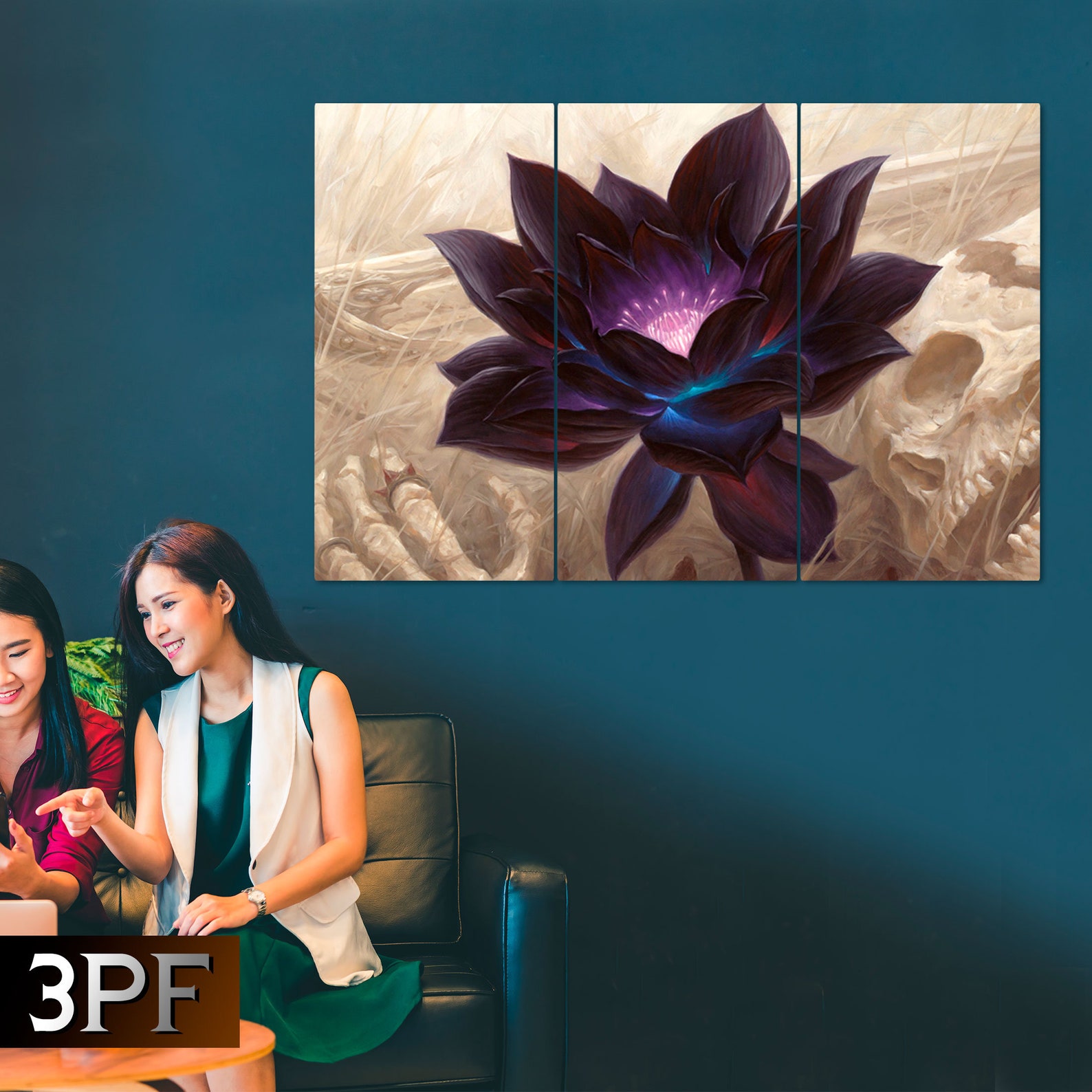 Black Lotus MTG Canvas MTG Wall Art Black Lotus Canvas Etsy