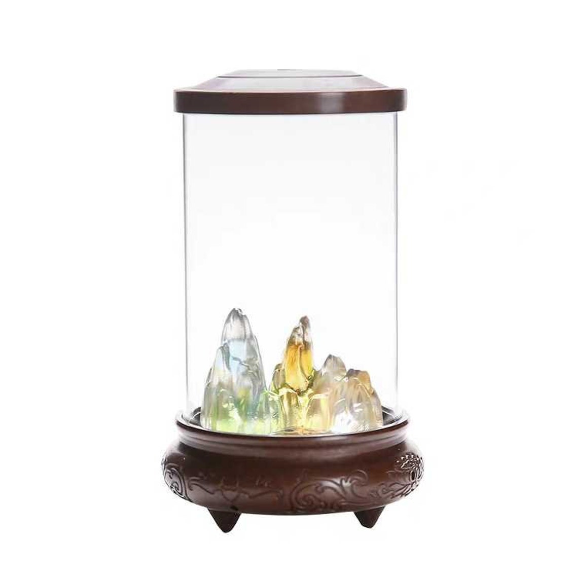 Crystal Landscape Backflow Incense Burner Incense Waterfall Etsy