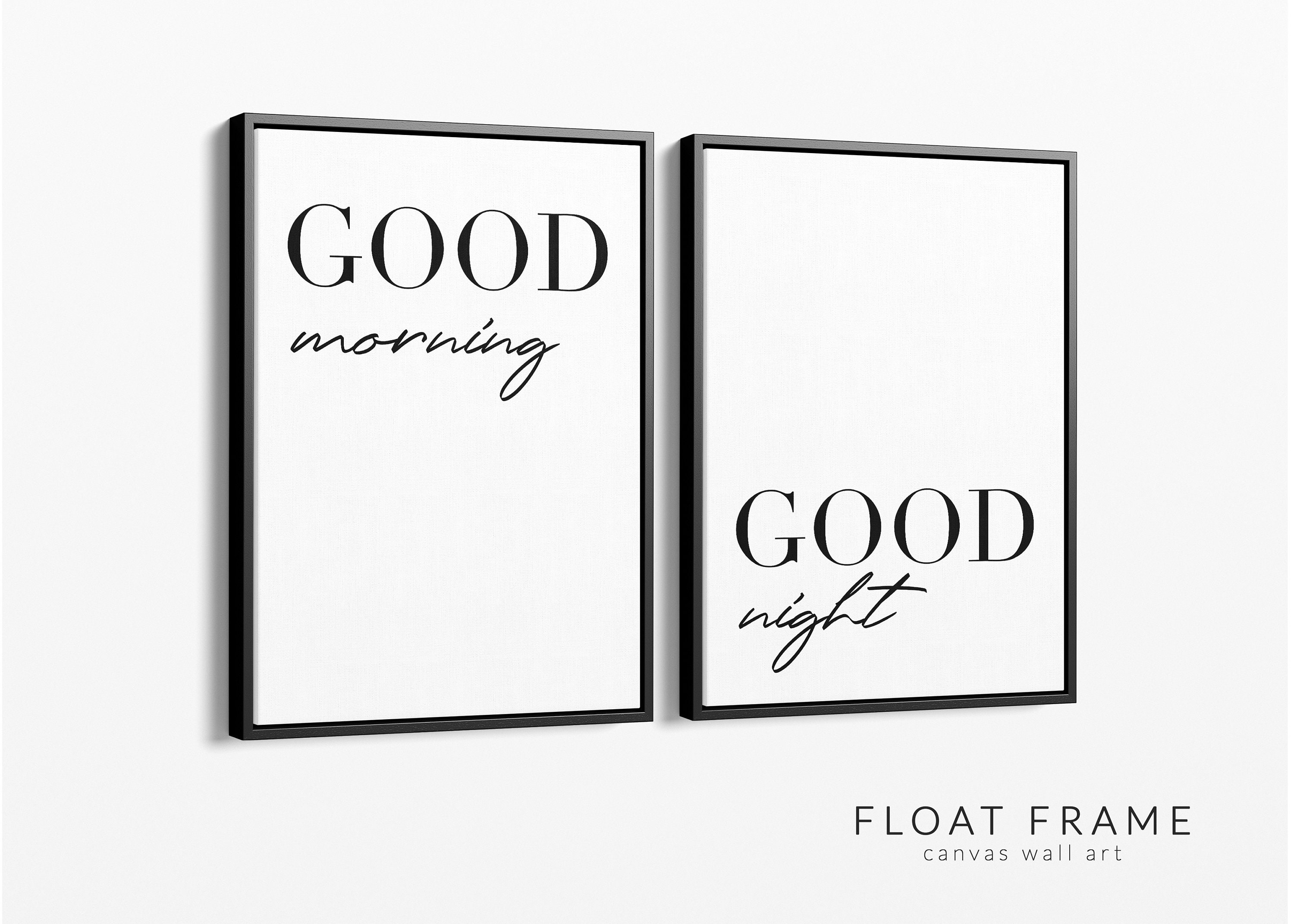 Bedroom Art Set Black & White Bedroom Set of 2 Wall Art Etsy