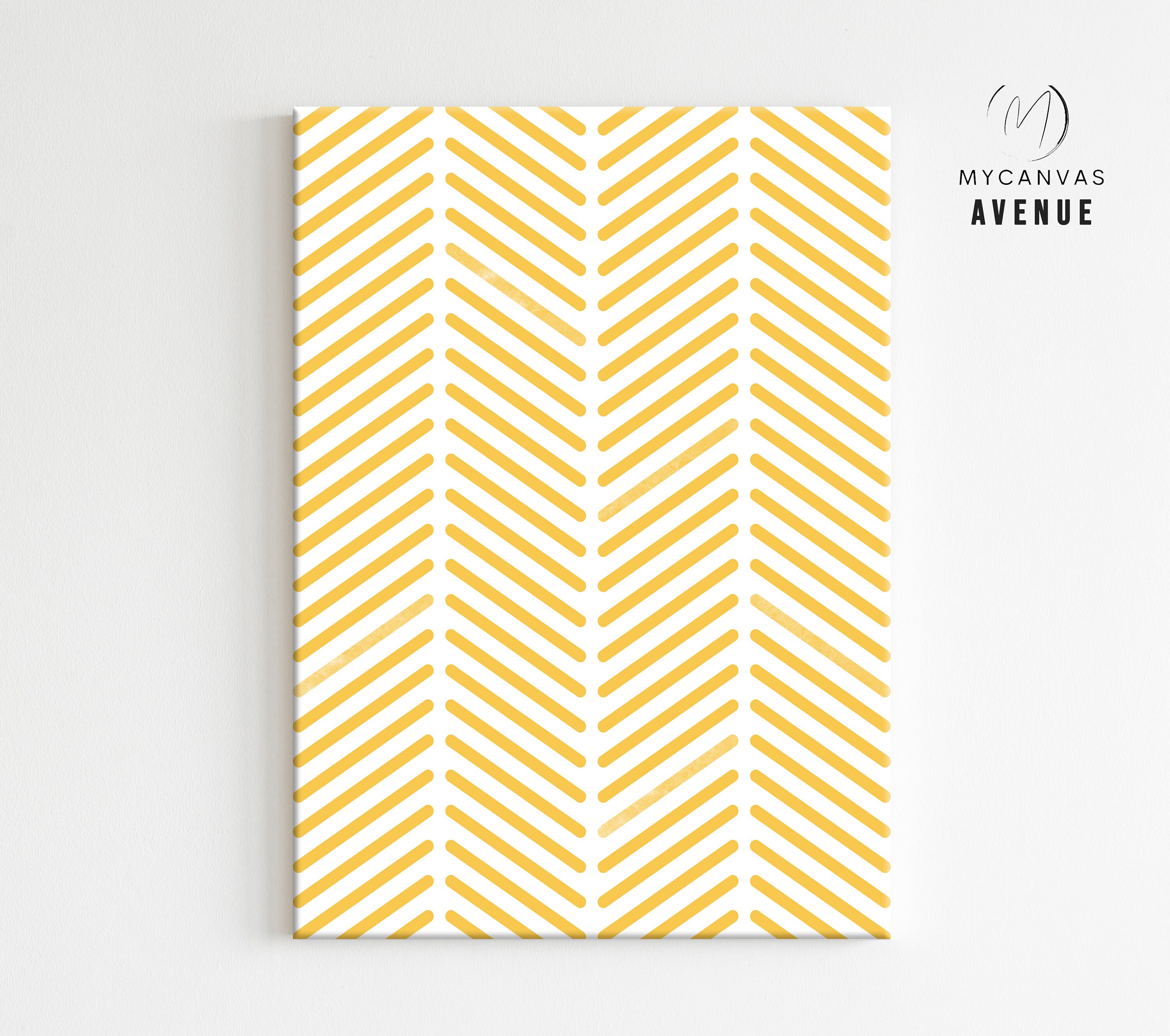 Yellow Canvas Wall Art Geometric Art Giclee Canvas Print Etsy