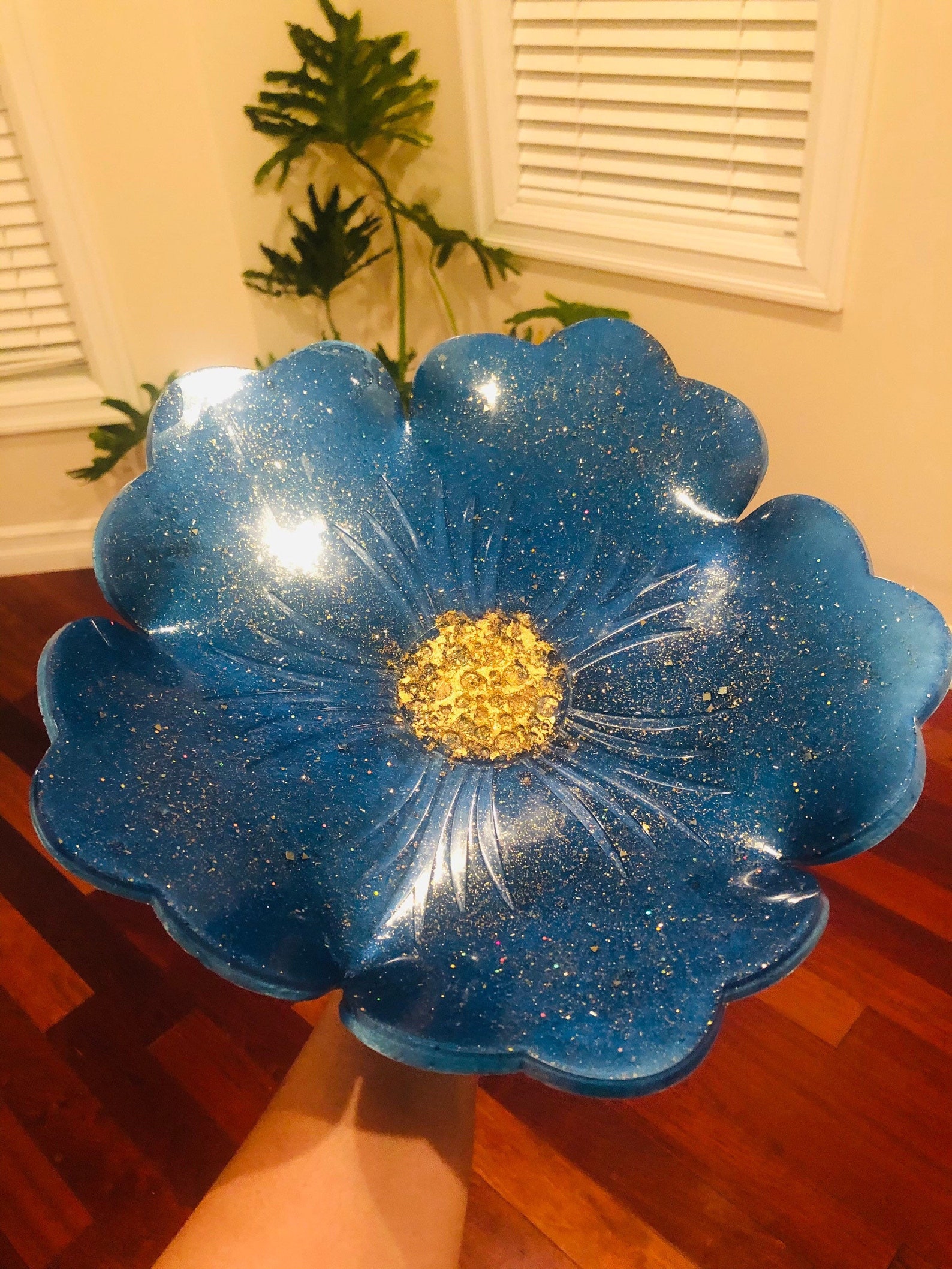Epoxy Resin Sculpture Bowl, Large Flower Bowl, Resin Decor,coaster Set