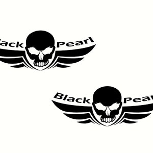 Black Pearl, Motorcycle, Motorbike, Cars, Trucks, Boats, Tuning, Skull, Sticker, Decal