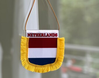 Netherlands pennant banner small flag for car truck home office shop with suction cup