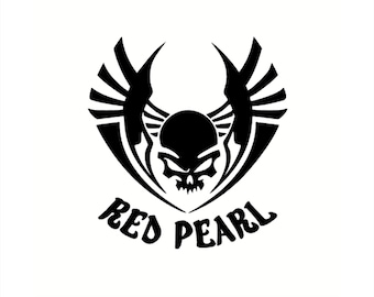 Red Pearl Stickers, Car Stickers, Skulls, Pirates
