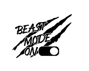 Beast Mode On, Vinyl Sticker, Styling, sport, power, Energy, Raptor