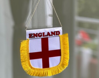 England pennant banner small flag for car truck home office with suction cup