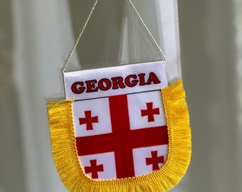 Georgia pennant small flag for car truck house office with suction cup European champion