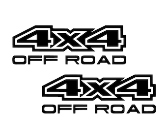 Off Road, 2x Cars Stickers, Vinyl, Trucks, Wild, Forest