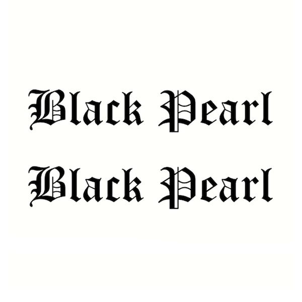 Black Pearl, Autos, Motorrad, Tuning, Schriftart Sticker, Motorcycle, Tuning, Piraten,