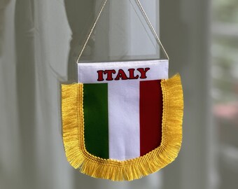 Italy pennant banner small flag for car truck home office shop with suction cup