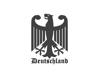 Duetschland Adler Wappen hochwertiger Vinyl Aufkleber