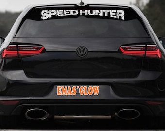 Vintage Speed Hunter car high-quality vinyl sticker, durable and weatherproof.