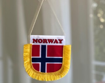 Norway pennant banner small flag for car truck home office with suction cup
