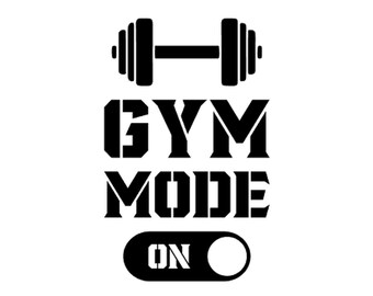 Gym Mode On Hochwertiger Vinyl Aufkleber