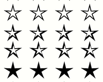 32 Número de estrellas, pegatinas de vinilo, cuentas de estrellas