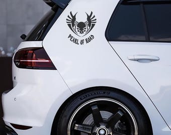 Pearl of the Road Autos Motorräder Skull Sticker Piraten hochwertiger Vinyl Aufkleber