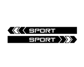 Car wing mirror sticker, 2x stripes, vinyl sticker, tuning, styling, sport, racing