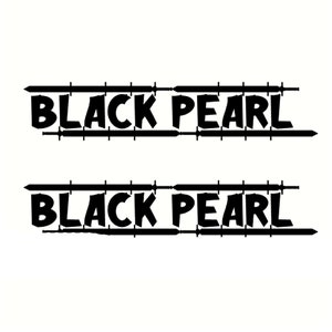 Autocollants découpés avec logo Pirates of the Caribb Black Pearl