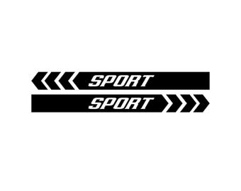 Car wing mirror sticker, 2x stripes, vinyl sticker, tuning, styling, sport, racing