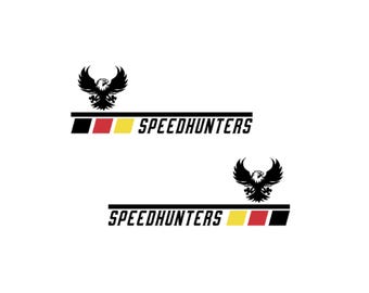 Adler Aufkleber Speed Hunters vinyl Sticker Markantes Design in den Farben der Länder Flagge für Autos & Motorräder