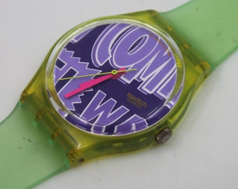 1990 Vintage Gents Swatch 'Robin'  GJ103, Very Good Condition, working 100% with a NON-original brand new strap