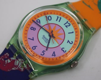 1995, Vintage Gents Solar Swatch, 'Lots of Sun', SRJ100