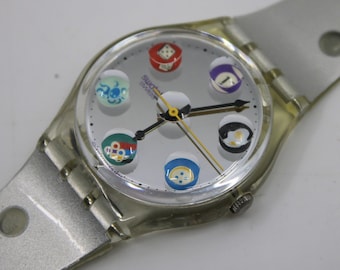 1996, Swatch, Gents, 'Lens Heaven', GK214, MINT possibly NEW and Unworn Condition, 100% working, original undamaged strap