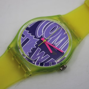 1990 Vintage Gents Swatch &#39;Robin&#39;  GJ103, Very Good Condition, working 100% with a NON-original brand new strap