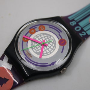 1992 Vintage Herrklocka 'EAN-kod' GB143, NYTT Gammalt Lager, Aldrigt Använt Skick, Fungerar Till 100%, Med Originalarmbandet