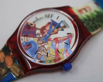 1995, Vintage Gents Solar Swatch, 'Lots of Sun', SRJ100