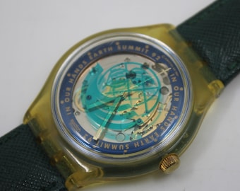 Vintage Swatch Strap, 'fleche D'amour', Louvre, GZ414, 17mm