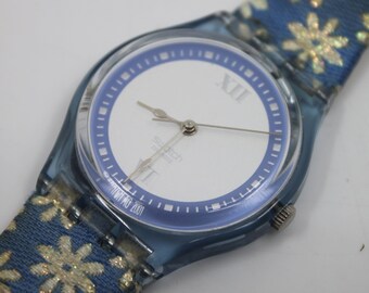 2002, Vintage Gents Swatch, 'Marguerite' GN202, NO box, Good, Used Condition, working 100% original strap