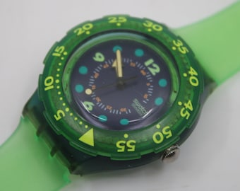 1991 Vintage Swatch Scuba 200 SDN100 Blue Moon 38mm Swatch