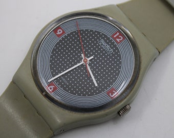 1984, SECOND YEAR Swatch, Gents, 'Pirelli', GM101, Good, Used Condition, 100% working, Original Strap