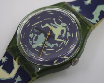 1991 Vintage Gents Swatch 'Crash!!!'  GG111, VERY GOOD, used condition, working 100% with original strap