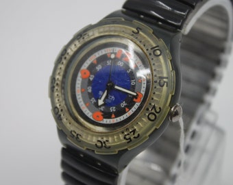 2000 Vintage Swatch Access Scuba 'Rough Cut' SHM103, Good