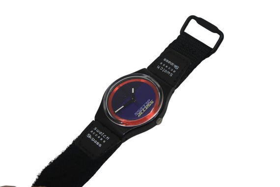 Vintage Gents Access Swatch 'Double Loop' SKB100,… - image 5